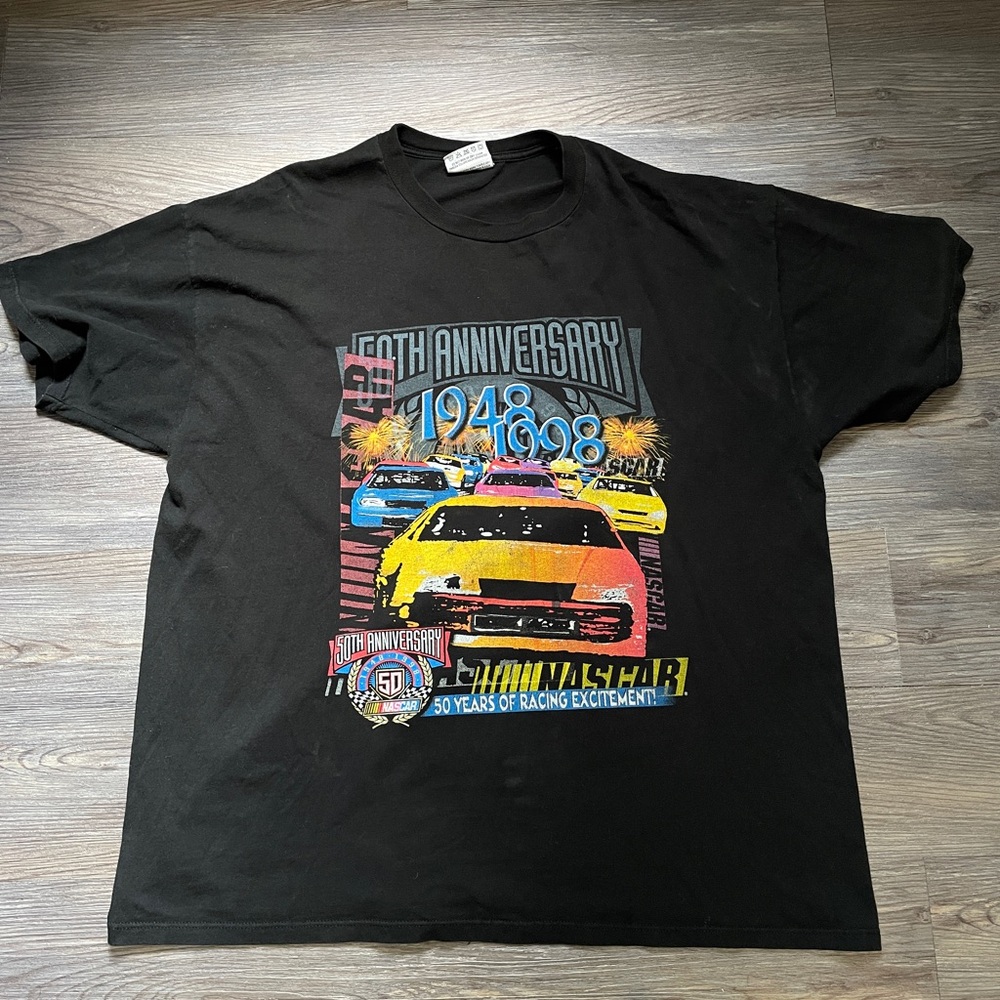 vintage 1998 NASCAR 50th anniversary heavy weight t-shirt